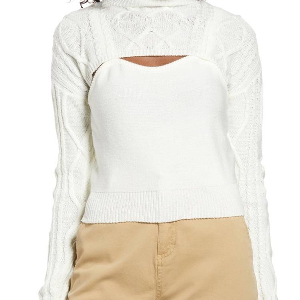 Unique Knit Crochet Crop Bolero Top